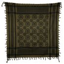 Kufiya - Pentagram green-olive green - black - Shemagh - Arafat scarf