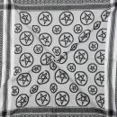 Palituch - Pentagramm weiß - schwarz - Kufiya PLO Tuch