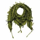 Palituch - Totenköpfe mit Knochen groß grün-olivgrün - schwarz - Kufiya PLO Tuch