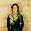 Kufiya - green-olive green-grey - beige - Shemagh - Arafat scarf