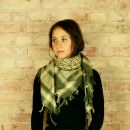 Kufiya - green-olive green-grey - beige - Shemagh - Arafat scarf