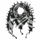 Kufiya - Pentagram black - white - Shemagh - Arafat scarf