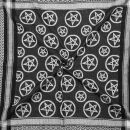 Palituch - Pentagramm schwarz - weiß - Kufiya PLO Tuch