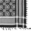 Kufiya - Pentagram black - white - Shemagh - Arafat scarf