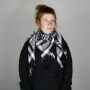 Kufiya - Pentagram black - white - Shemagh - Arafat scarf