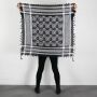 Kufiya - Pentagram black - white - Shemagh - Arafat scarf