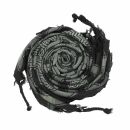 Kufiya - Stars large & small black - grey - Shemagh - Arafat scarf