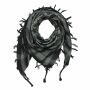 Kufiya - Stars large & small black - grey - Shemagh - Arafat scarf