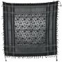 Kufiya - Stars large & small black - grey - Shemagh - Arafat scarf