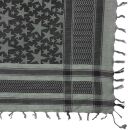 Kufiya - Stars large & small grey - black - Shemagh - Arafat scarf