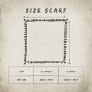 Kufiya - Stars large & small grey - black - Shemagh - Arafat scarf