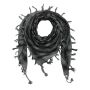 Kufiya - Stars large & small grey - black - Shemagh - Arafat scarf