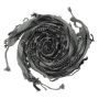 Kufiya - Stars large & small grey - black - Shemagh - Arafat scarf
