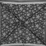 Kufiya - Stars large & small grey - black - Shemagh - Arafat scarf