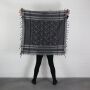 Kufiya - Stars large & small grey - black - Shemagh - Arafat scarf