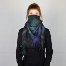 Kufiya - black - Tie dye-Batik-multicolored 02 - Shemagh - Arafat scarf