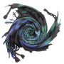 Kufiya - black - Tie dye-Batik-multicolored 02 - Shemagh - Arafat scarf