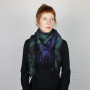 Kufiya - black - Tie dye-Batik-multicolored 02 - Shemagh - Arafat scarf