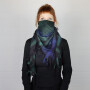 Kufiya - black - Tie dye-Batik-multicolored 02 - Shemagh - Arafat scarf