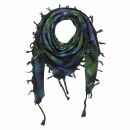 Palituch - Sterne groß & klein schwarz - Tie dye-Batik-bunt 02 - Kufiya PLO Tuch