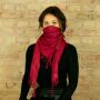 Kufiya - red-burgundy - red-burgundy - Shemagh - Arafat scarf