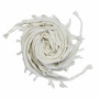 Baumwolltuch fein & dicht gewebt - weiß - mit Fransen - quadratisches Tuch