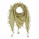 Cotton scarf fine & tightly woven - beige - with...