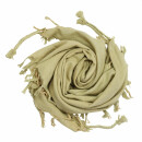 Cotton scarf fine & tightly woven - beige - with...