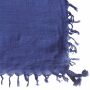 Baumwolltuch fein & dicht gewebt - blau - mit Fransen - quadratisches Tuch