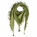 Cotton scarf fine & tightly woven - olive-green -...