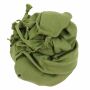 Cotton scarf fine & tightly woven - olive-green - with fringes - squared kerchief