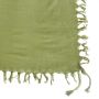 Baumwolltuch fein & dicht gewebt - oliv-grün - mit Fransen - quadratisches Tuch