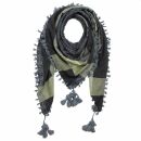 Stylishly detailed scarf with Kufiya style - Pattern 3 -...