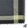 Stylishly detailed scarf with Kufiya style - Pattern 3 - black - grey