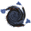 Stilvoll detailliertes Tuch im Pali-Look - schwarz - blau...
