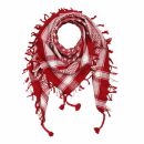 Kufiya - Stars red - white - Shemagh - Arafat scarf