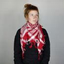 Kufiya - Stars red - white - Shemagh - Arafat scarf