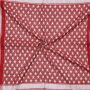 Kufiya - Stars red - white - Shemagh - Arafat scarf