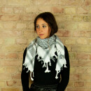 Kufiya - white - grey - Shemagh - Arafat scarf