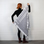 Kufiya - white - grey - Shemagh - Arafat scarf