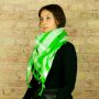 Kufiya - green-luminous green - white - Shemagh - Arafat scarf