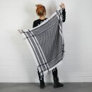 Kufiya - white - black - Shemagh - Arafat scarf