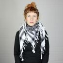 Kufiya - white - black - Shemagh - Arafat scarf