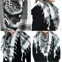 Kufiya - white - black - Shemagh - Arafat scarf