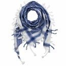 Kufiya - white - blue - Shemagh - Arafat scarf