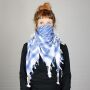 Kufiya - white - blue - Shemagh - Arafat scarf