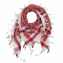 Kufiya - white - red - Shemagh - Arafat scarf