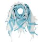 Kufiya - white - turquoise - Shemagh - Arafat scarf