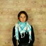 Kufiya - white - turquoise - Shemagh - Arafat scarf