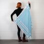 Kufiya - white - turquoise - Shemagh - Arafat scarf